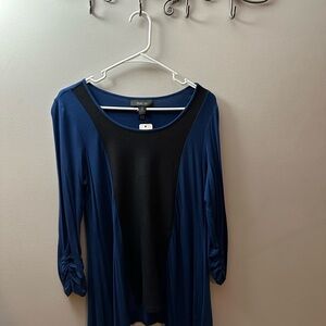 Blue and Black Women's Top size S